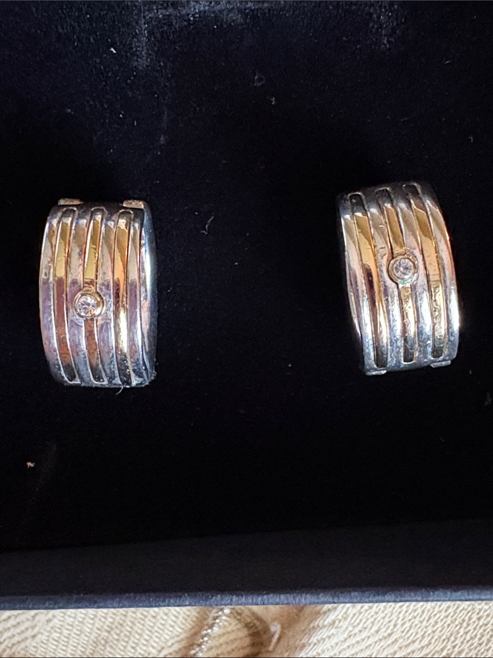 Clip on magnetic silver earrings